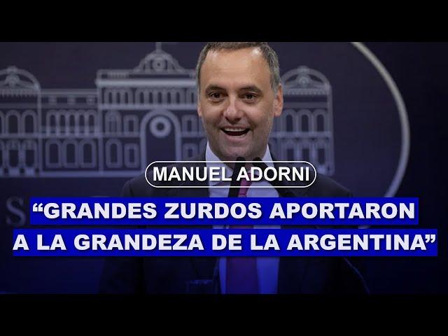 MANUEL ADORNI: APUNTÓ CONTRA CFK Y FABIOLA YAÑEZ, TAMBIÉN SALUDÓ POR EL DÍA DEL ZURDO