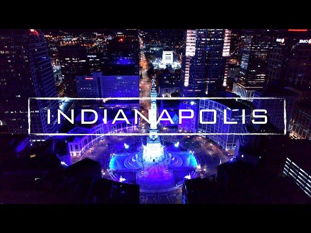 Indianapolis, Indiana By Night | 4K Drone Video