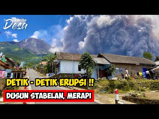 THE MOMENT WHEN THE MERAPI VOLCANO IN INDONESIA ERUPTED GREATLY TODAY - Indonesian Village Story