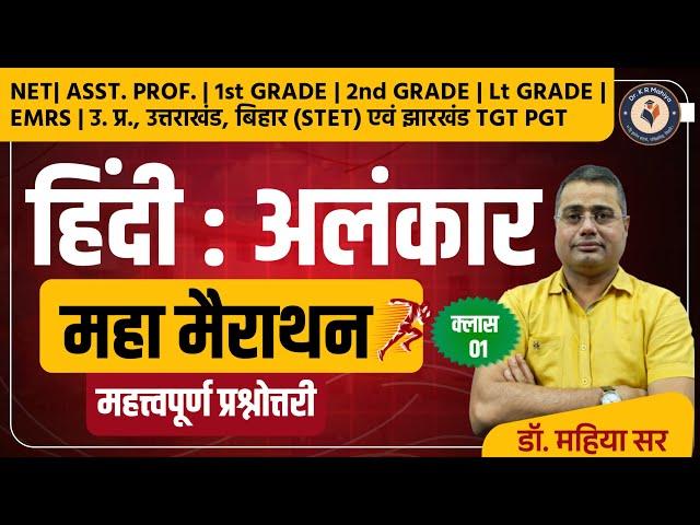 हिंदी अलंकार मैराथन 2024 | Hindi Alankar Net, Asst Prof, Lt Grade, Tgt, Pgt, Emrs, 1st, 2nd grade