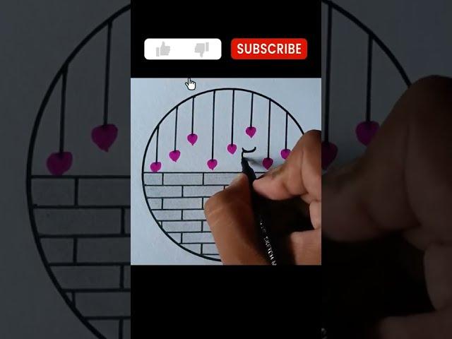 Circle Scenery  Drawing Easy For Beginners #drawing #shorts