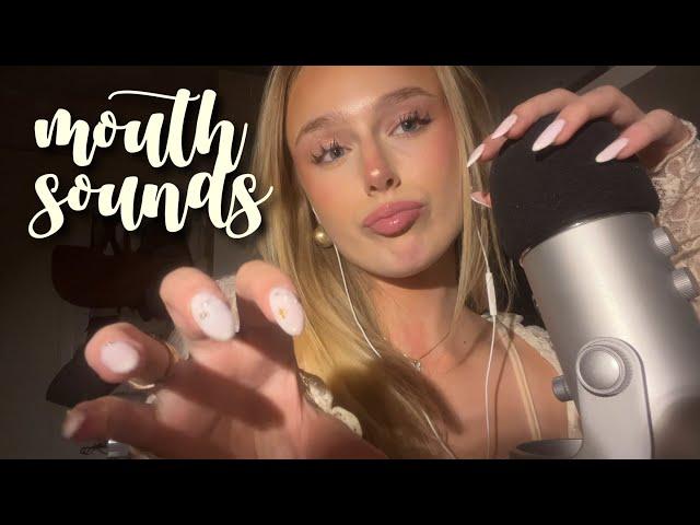 ASMR my favorite MOUTH SOUNDS ~ hand movements, spoolie sounds etc.