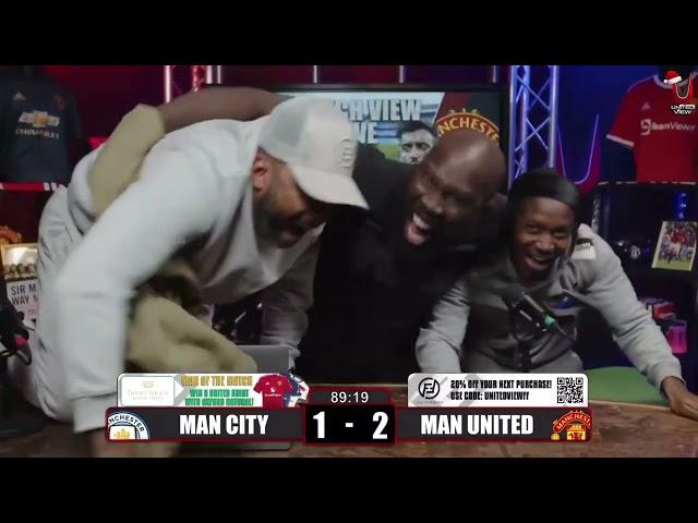 Man City 1-2 Man United GOAL REACTIONS