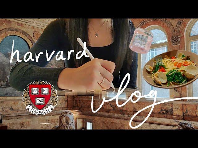 Harvard vlog | daily life as a college student, boston library, organic chemistry