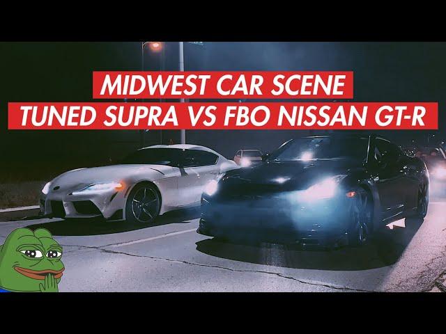 TOYOTA SUPRA VS NISSAN GT-R (MIDWEST CAR SCENE) | #OMAHA