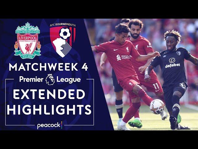 Liverpool v. Bournemouth | PREMIER LEAGUE HIGHLIGHTS | 8/27/2022 | NBC Sports