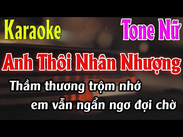 Anh Thôi Nhân Nhượng Karaoke Tone Nữ ( Em ) Karaoke Lâm Organ - Beat Mới