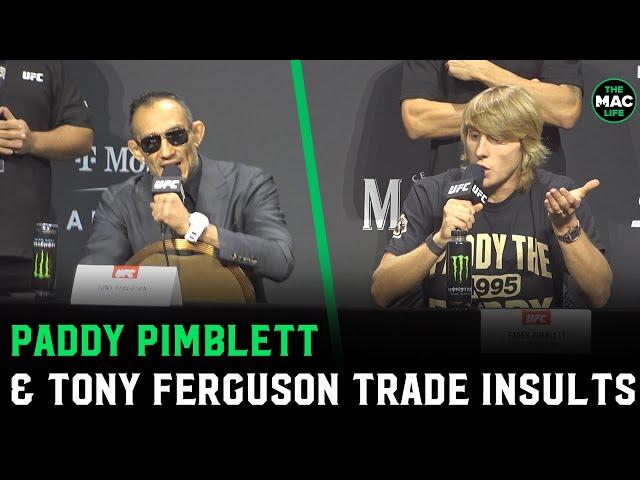 Paddy Pimblett and Tony Ferguson argue: “You look like an 8 year old"