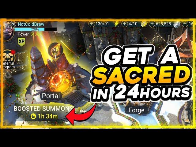 GET A SACRED IN 24 HOURS - NEW ACCOUNT TIPS 2022 | RAID SHADOW LEGENDS