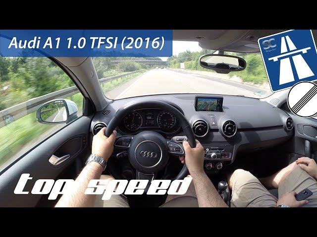 Audi A1 1.0 TFSI (2016) on German Autobahn - POV Top Speed Drive