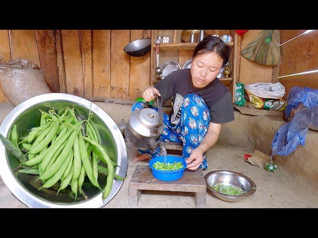 laxmi cooks beans curry and rice in her house || surya laxmi vlogs @suryalaxmivlogs