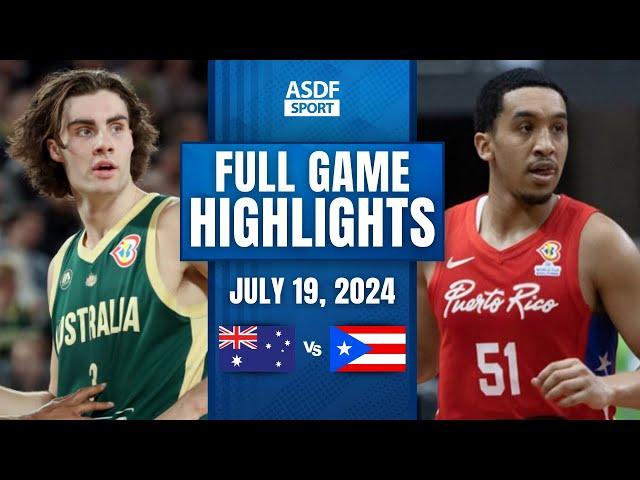 AUSTRALIA vs PUERTO RICO Full Game Highlights (Friendly International Games 2024)