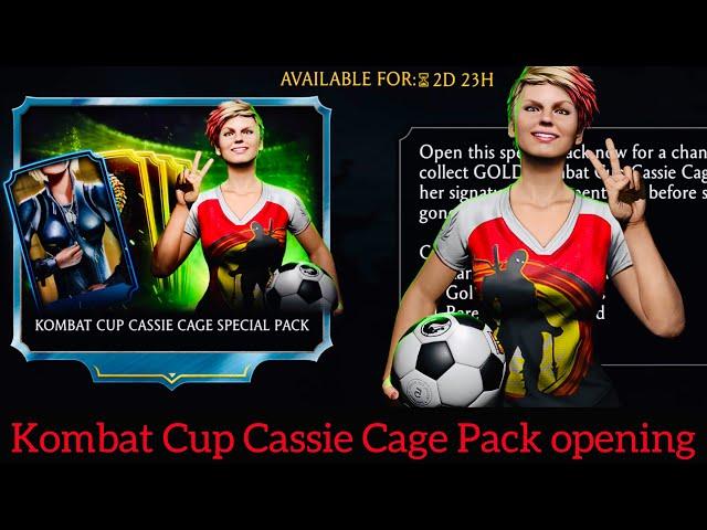 Kombat Cup Cassie Cage special Pack Open | MK Mobile