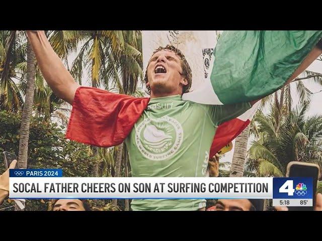 LA man cheers on surfer son as he represents Team Mexico