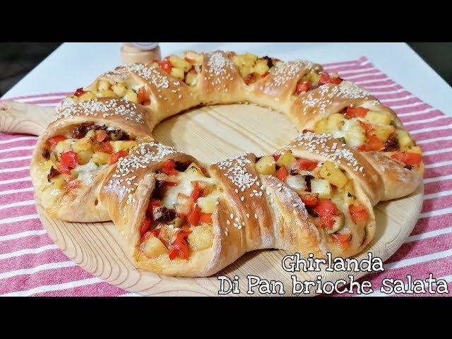 Ghirlanda di pan brioche salata