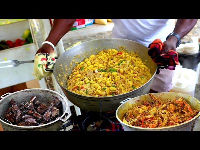 FOOD HEAVEN in Jamaica!! Tons Of Meat!! Biggest River Food Festival!!