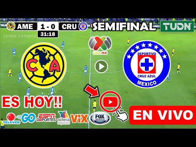 América vs. Cruz Azul en vivo, donde ver, a que hora juega SEMIFINAL America vs. Cruz Azul Liga MX