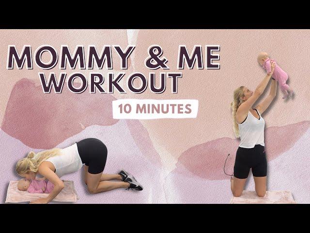 MOMMY & BABY WORKOUT | 10 Min Fun Post Pregnancy Fitness With baby!  | fitnessa ◡̈