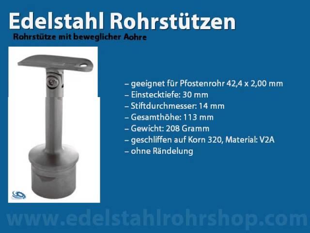 Edelstahl Rohrstützen für Geländer