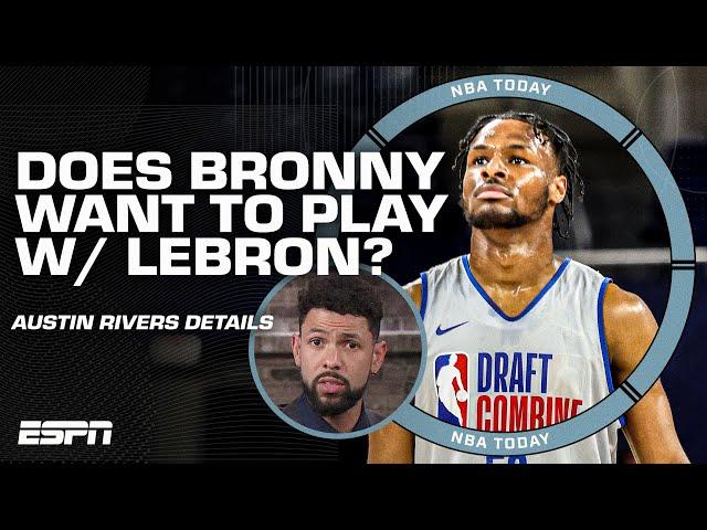 Have we asked what BRONNY wants?! - Austin Rivers on if James should play with LeBron | NBA Today