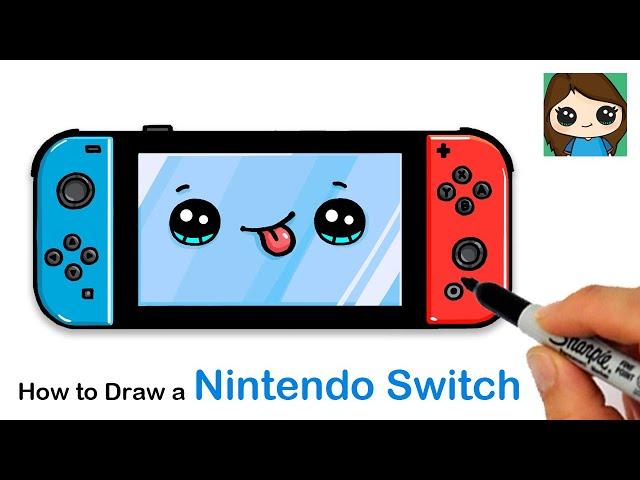 How to Draw a Nintendo Switch Video Game Console