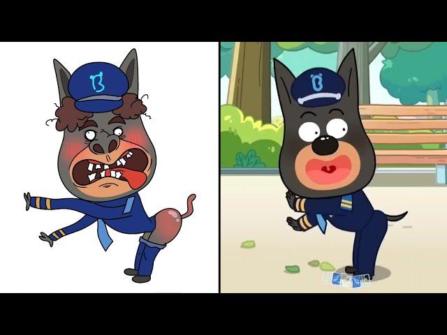 Sheriff Labrador - Police Takes Care of A Baby - Drawing Meme | Sheriff Labrador Police