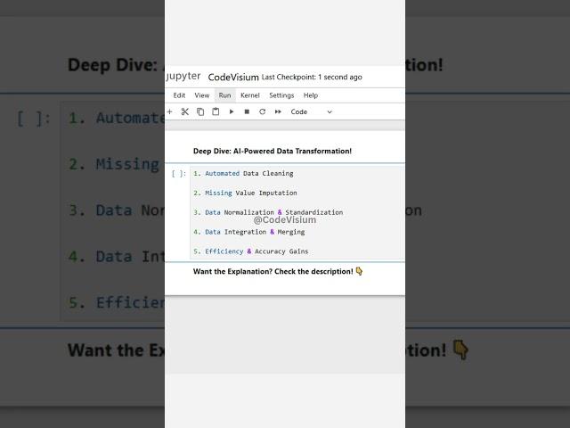 Deep Dive: AI-Powered Data Transformation | #AI #DataTransformation #DataScience
