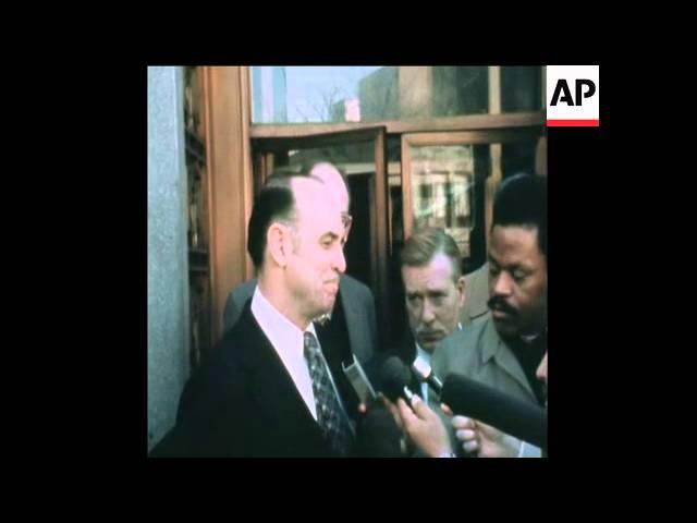 SYND 1 3 75 WATERGATE BURGLAR, JAMES MCCORD, SPEAKS TO PRESS