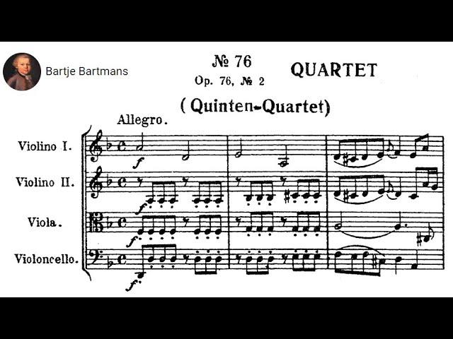 Joseph Haydn - String Quartet Op. 76, No. 2  'Quinten' (1797)