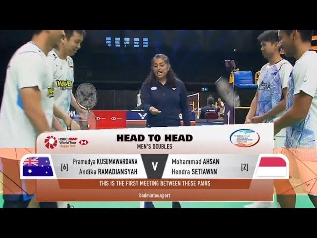 Hendra/ Ahsan vs Pramudya/ Andika | QF Australian Open 2024