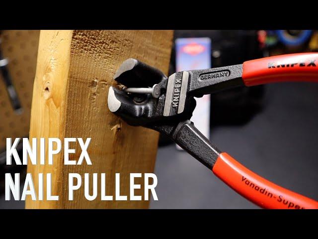 Knipex High Leverage End Cutting Offset Nippers - 61-01-200 Nail Puller