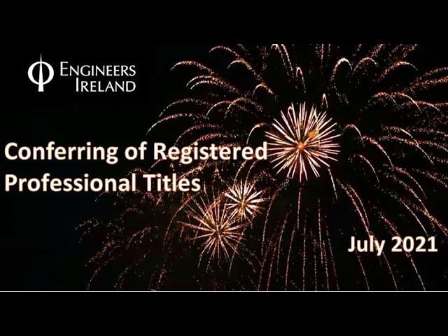 Conferring of Registered Professional Titles - July 2021