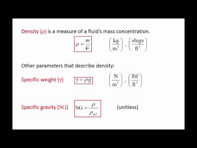 Fluid Mechanics: Topic 1.4 - Density