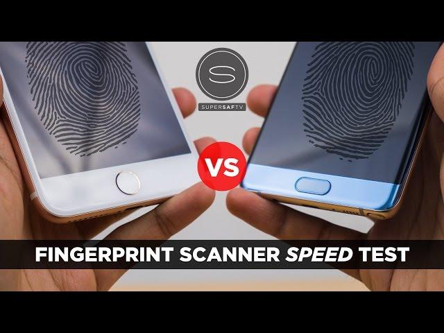 iPhone 7 Plus vs Galaxy Note 7 - Fingerprint Scanner Speed Test