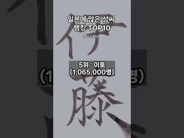 일본인에게 많은 이름 랭킹TOP10 - 재미와 사실