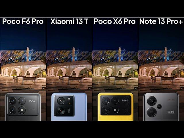 Poco F6 Pro vs Poco X6 Pro vs Xiaomi 13T vs Redmi Note 13 Pro Plus Camera Test