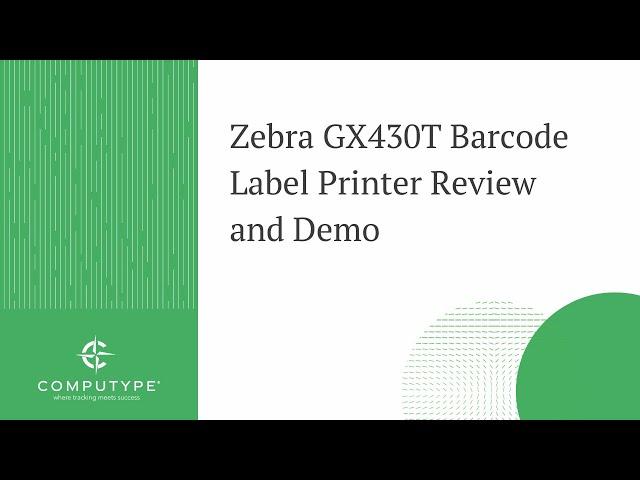 Zebra GX430T Barcode Label Printer Review and Demo