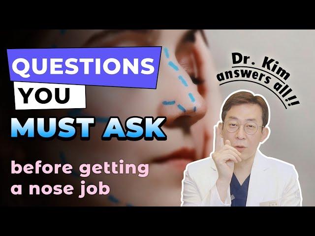 THINGS YOU NEED TO KNOW BEFORE GETTING A NOSEJOB! | RHINOPLASTY SPECIALIST IN KOREA Q&A