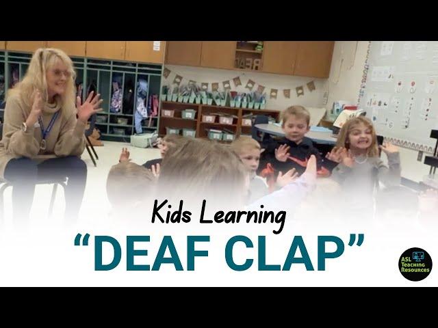 Kids Learning "Deaf Clap" | Fun ASL Applause for Kids