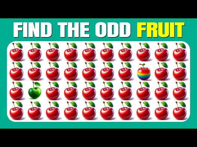 Find the ODD One Out - Fruit Edition | Easy, Medium, Hard - 30 Ultimate Levels| Quizzer Odin