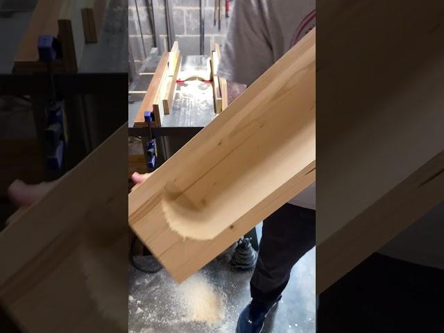 1st cut of the inside of dough bowl pt six