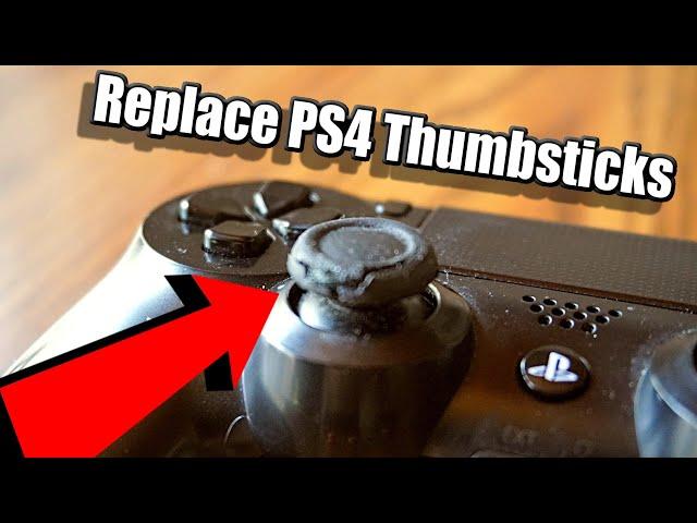 How to REPLACE PS4 THUMBSTICKS! No More PEELING! (PS4 Controller Tutorial)