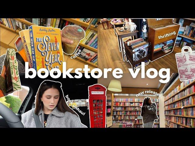 come book shopping with me *cosy bookstore vlog* (book unhaul, waterstones, the works, & more!)