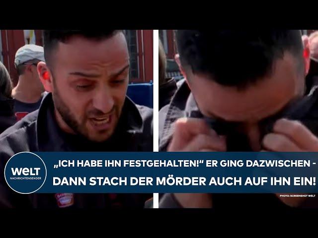 MANNHEIM: "Ich habe ihn festgehalten!" Er ging dazwischen -  dann stach der Mörder auch auf ihn ein!