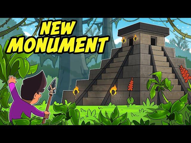 My Base was SO BIG, People thought it was a monument in Rust!! (The Aztec Pyramid)