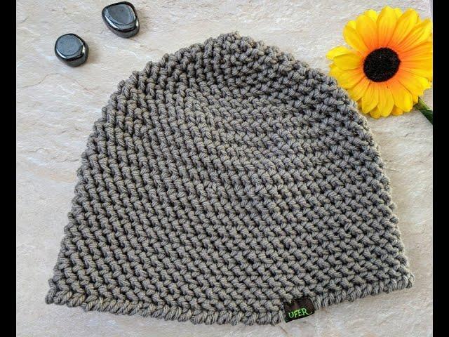 How to Crochet The Herringbone Half Double Crochet Hat Beanie Top Down