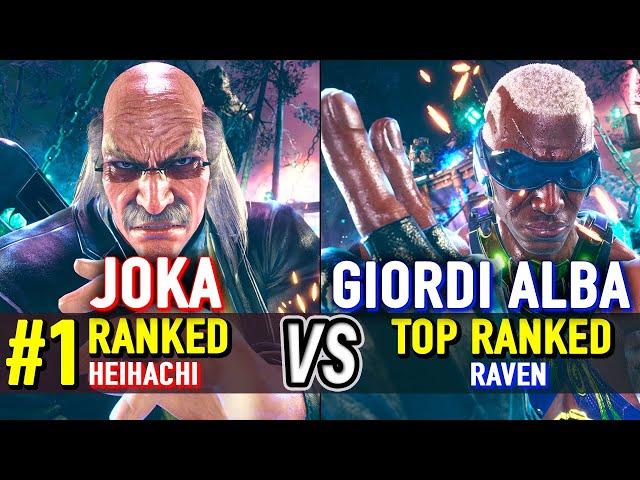 T8  JOKA (#1 Ranked Heihachi) vs GIORDI ALBA (Top Ranked Raven)  Tekken 8 High Level Gameplay