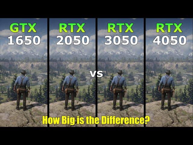 GTX 1650 vs RTX 2050 vs RTX 3050 vs RTX 4050 - Gaming Test - How Big is the Difference?