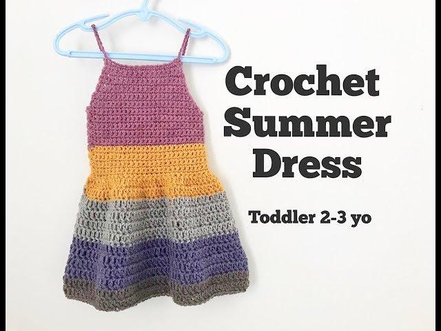 Crochet Toddler Summer Dress / Easy Crochet toddler dress (2-3 yo)