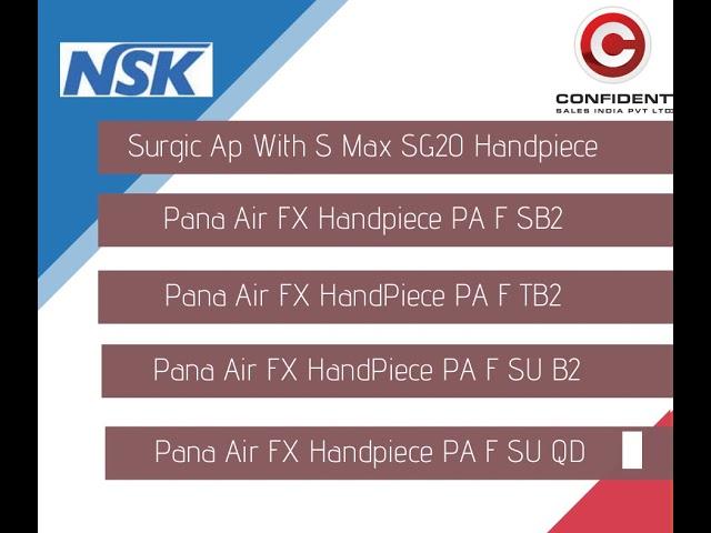 Complete Range of NSK Dental Products at Confident